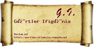 Gürtler Ifigénia névjegykártya